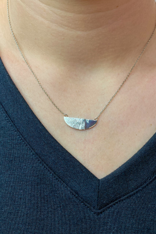 Silver Half Circle Necklace