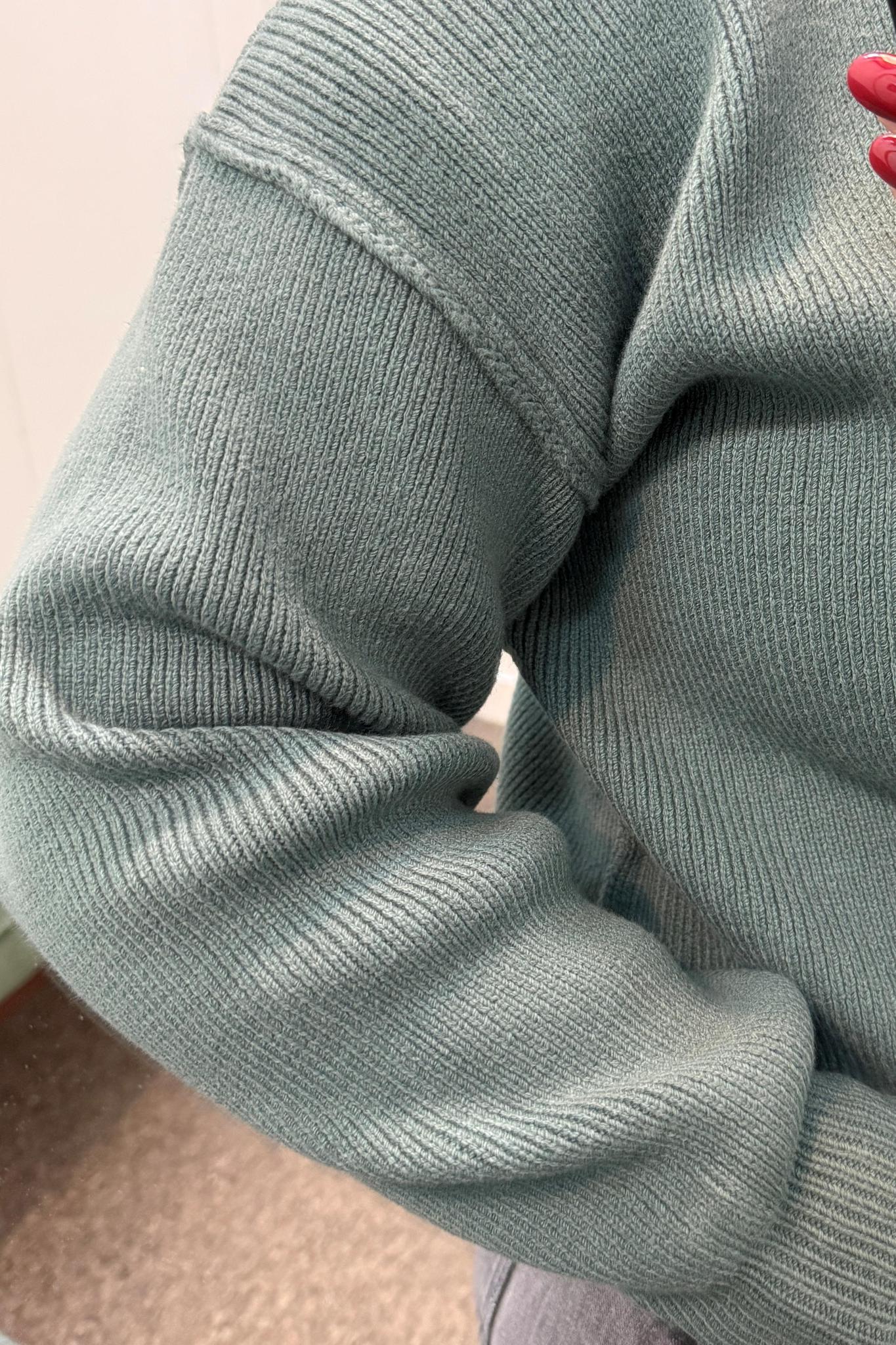 Drop Shoulder Sweater - Jade