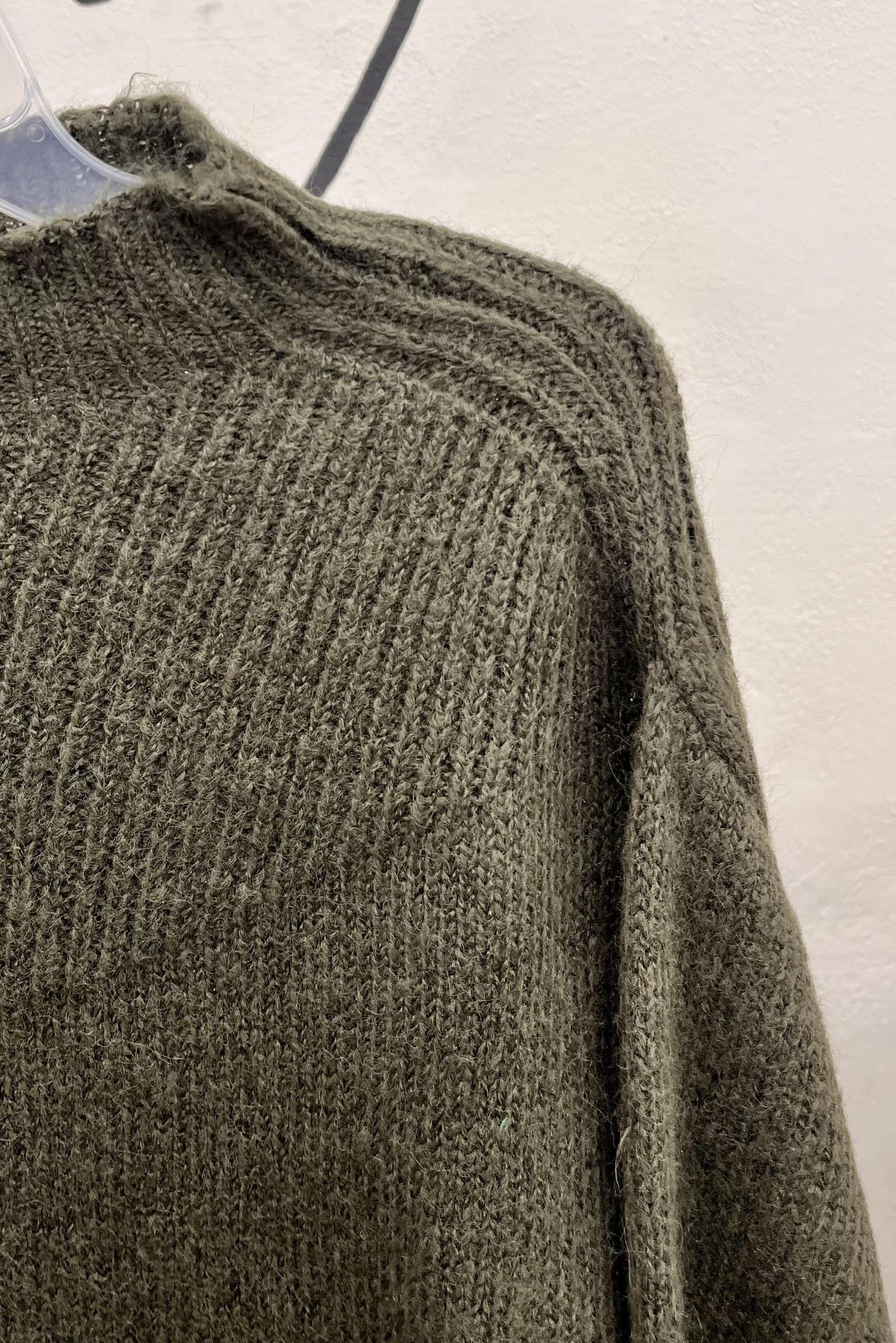 Dark Olive Mock Neck Sweater