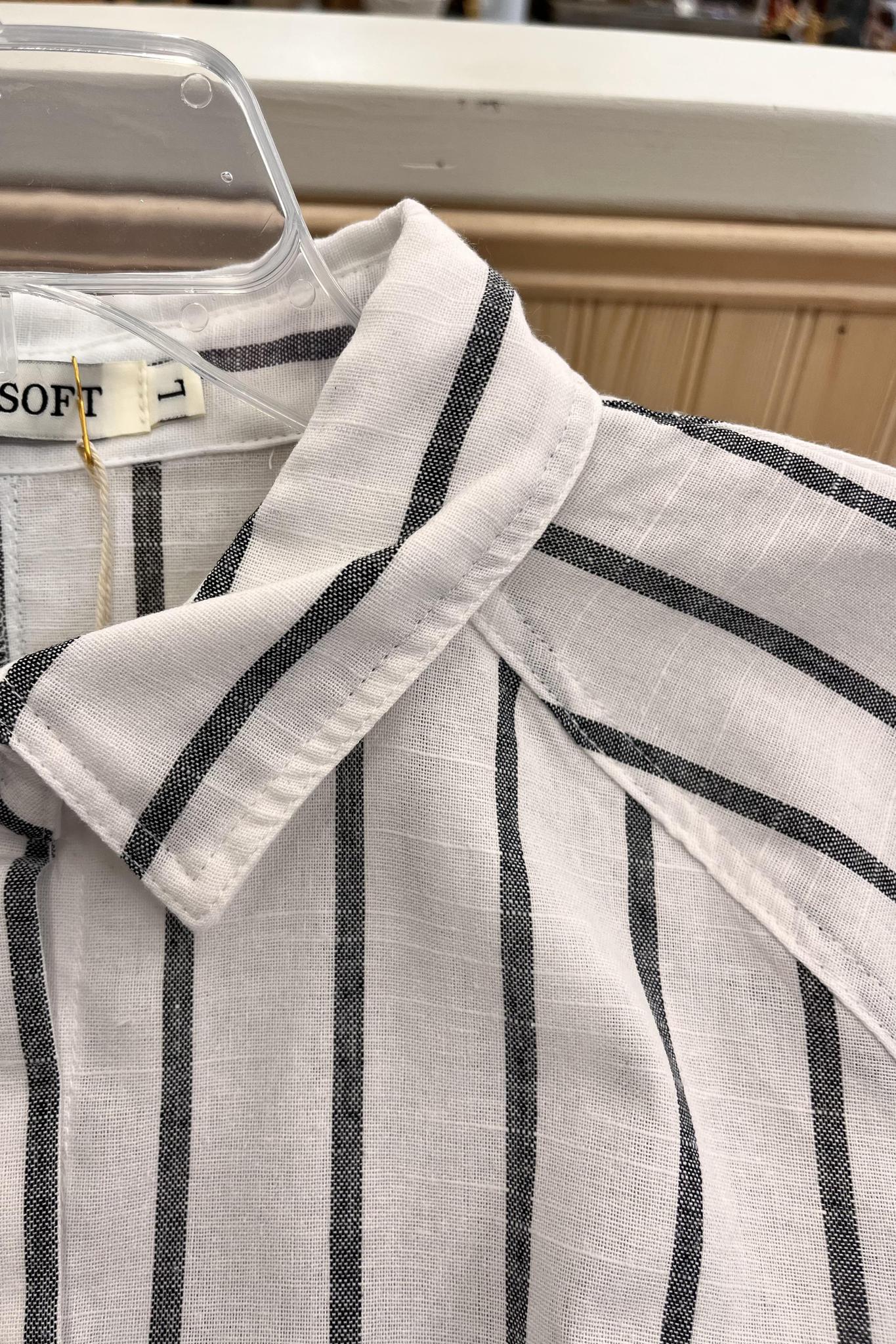 Striped Button Down Oversized Shirt