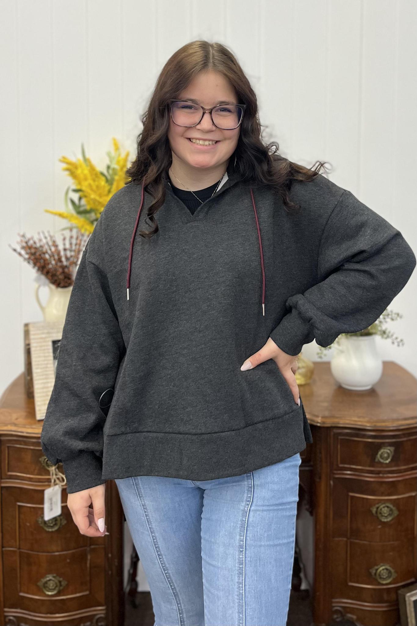 Charcoal Tunic Hoodie
