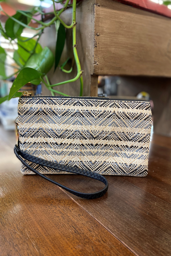 Woven Straw Riley Crossbody/Wristlet