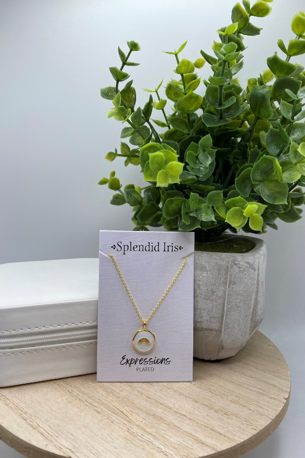 Tiny Rainbow Pendant Necklace