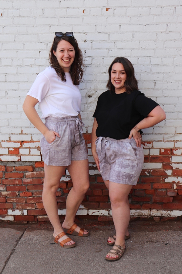 Tie-Dye Shorts with Belt
