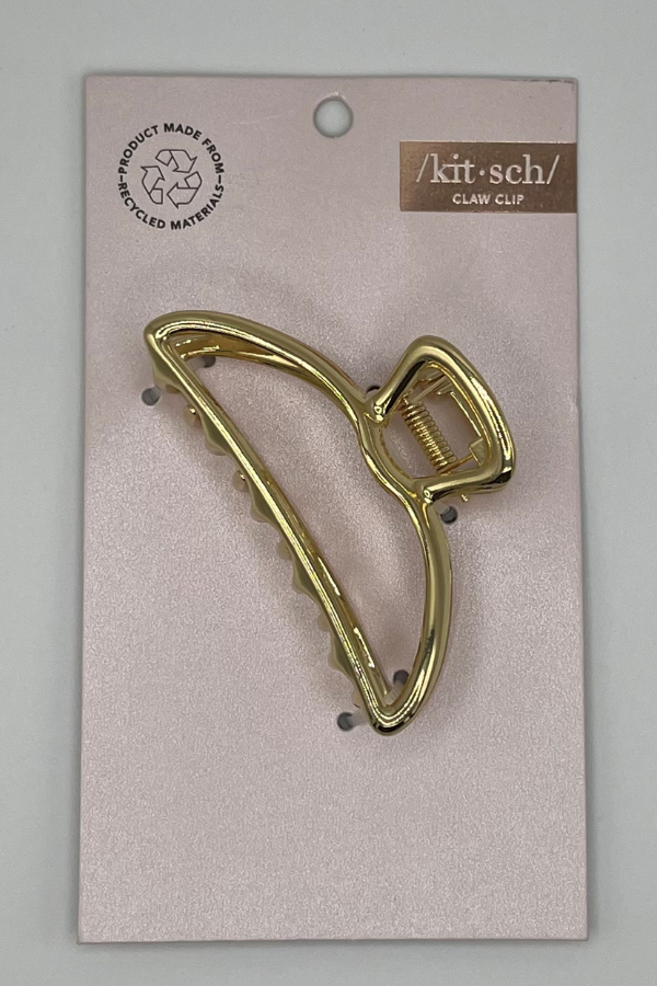 Open Shape Claw Clip - Gold