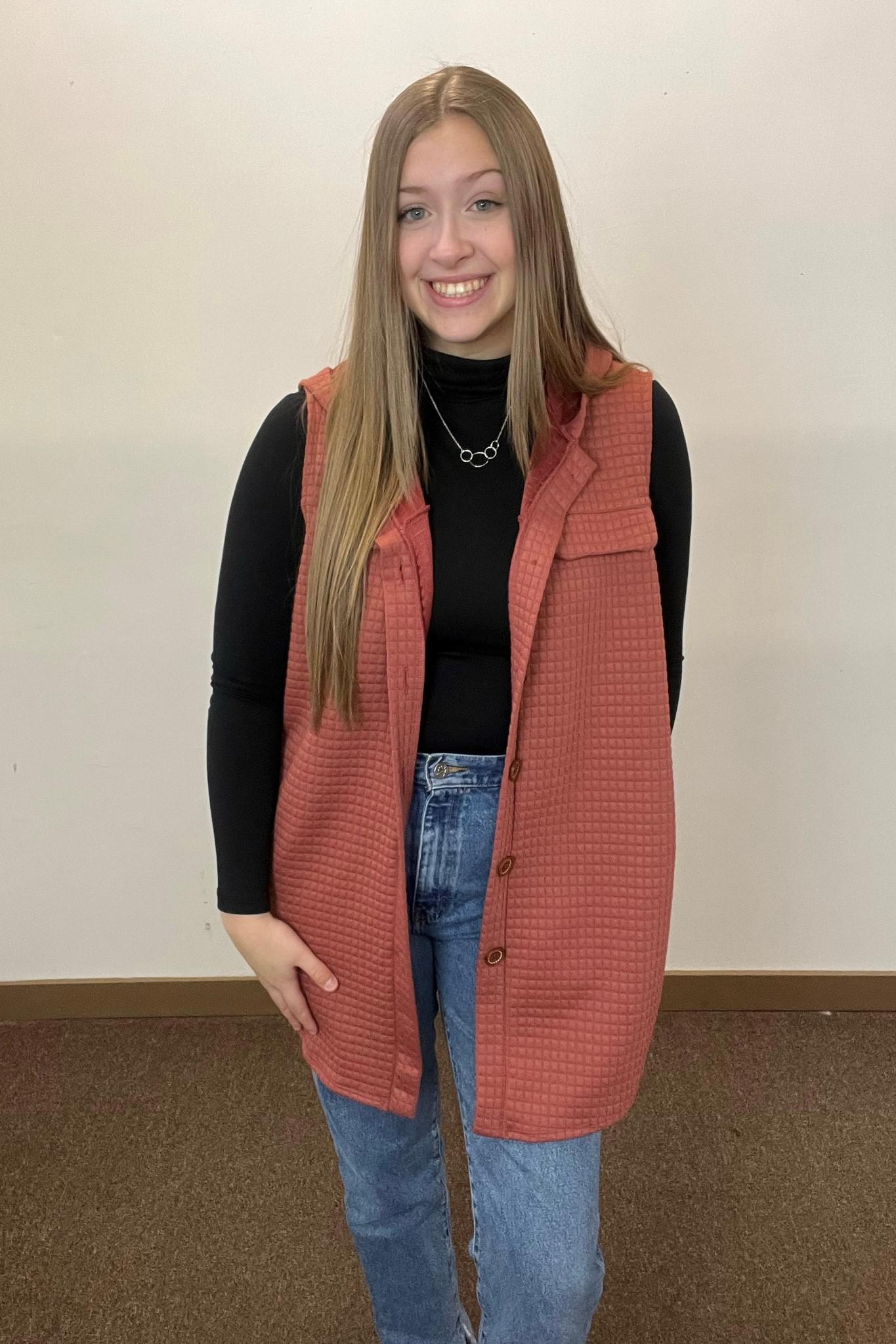 Quilted Longline Vest