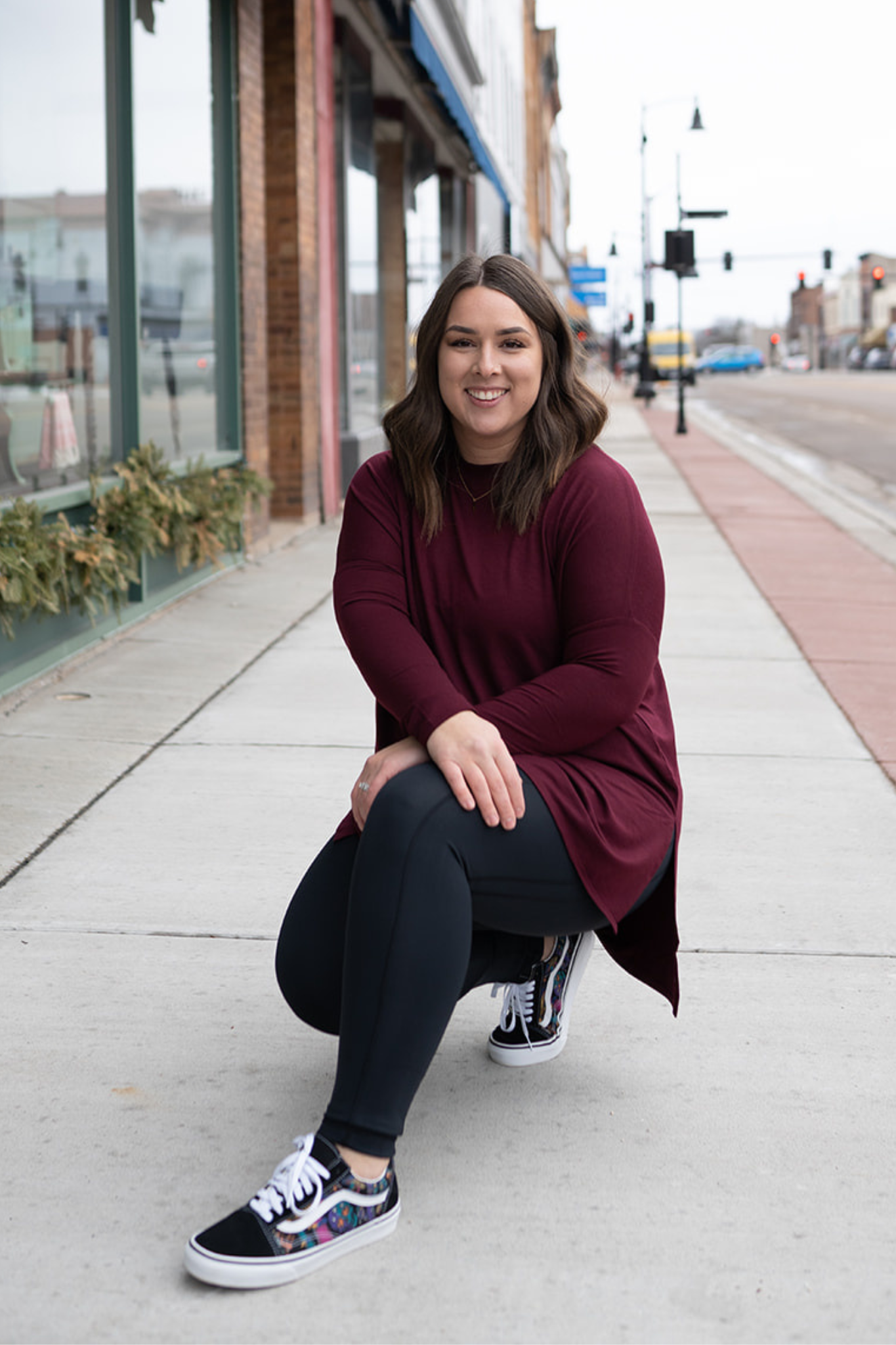 Swoop Back Leggings - No Front Seam