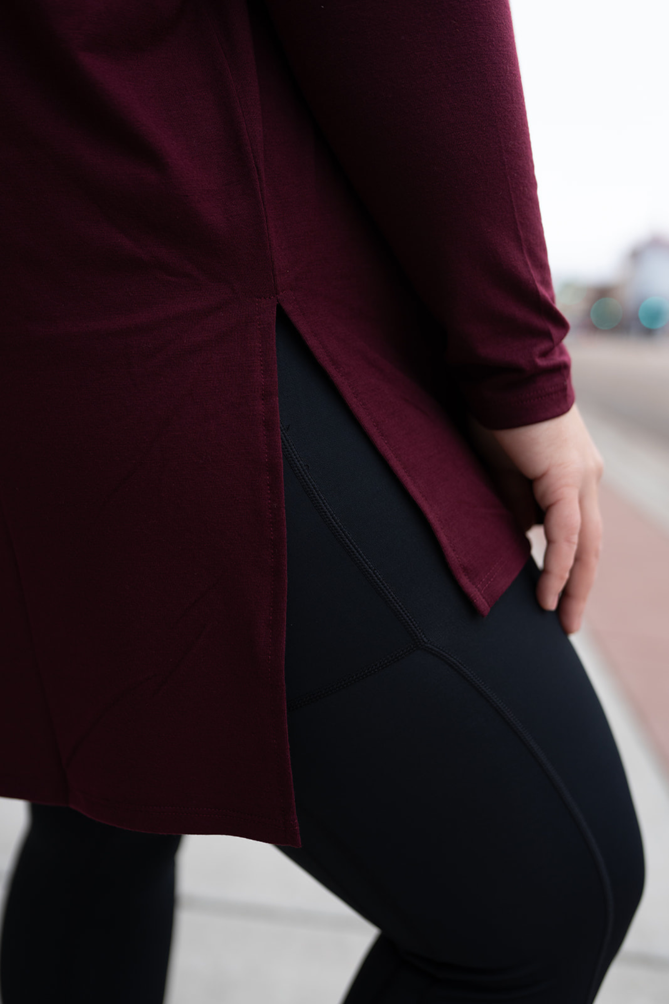 Swoop Back Leggings - No Front Seam