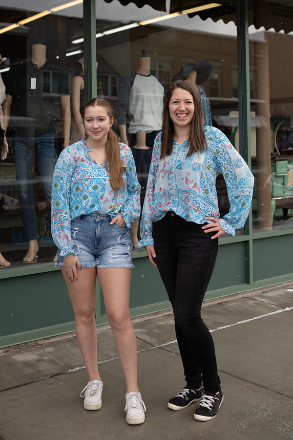Patchwork Print Blouse