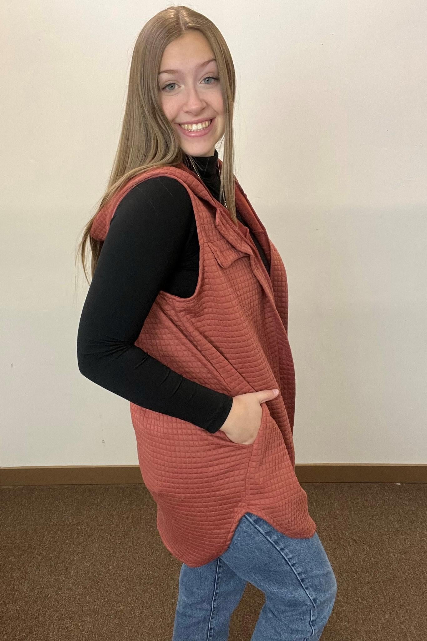 Quilted Longline Vest