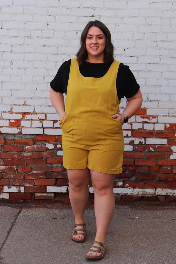 Linen Romper with Pockets