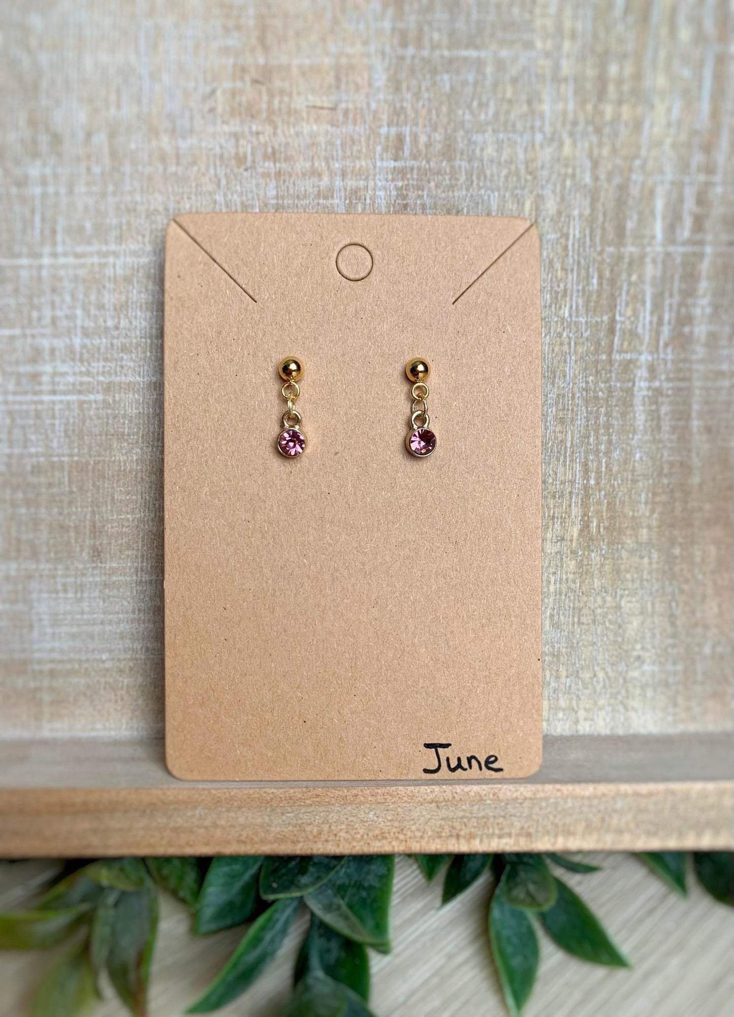 Birthstone Earrings Gold
