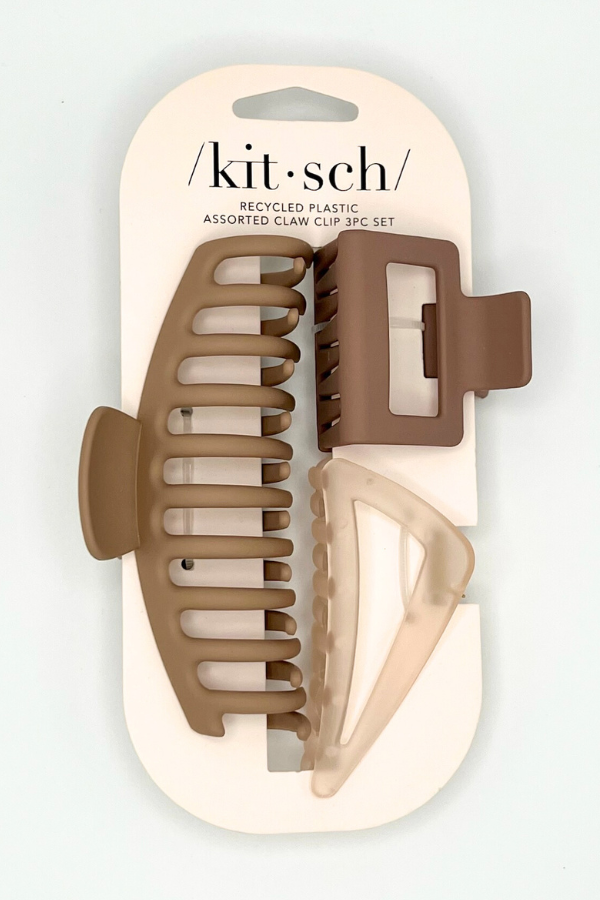 3 Piece Assorted Claw Clips - Oversized