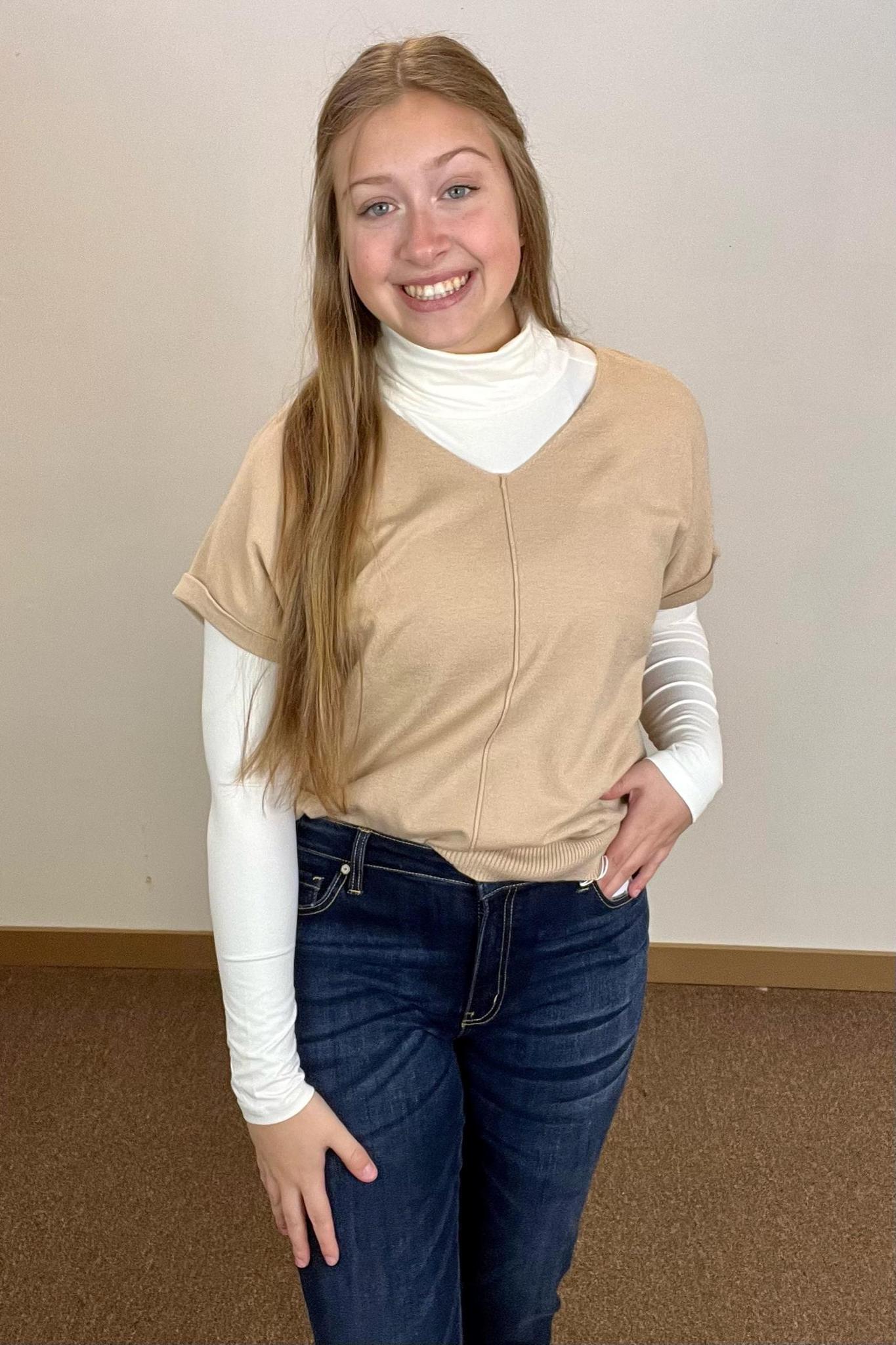 Ivory Turtleneck Top