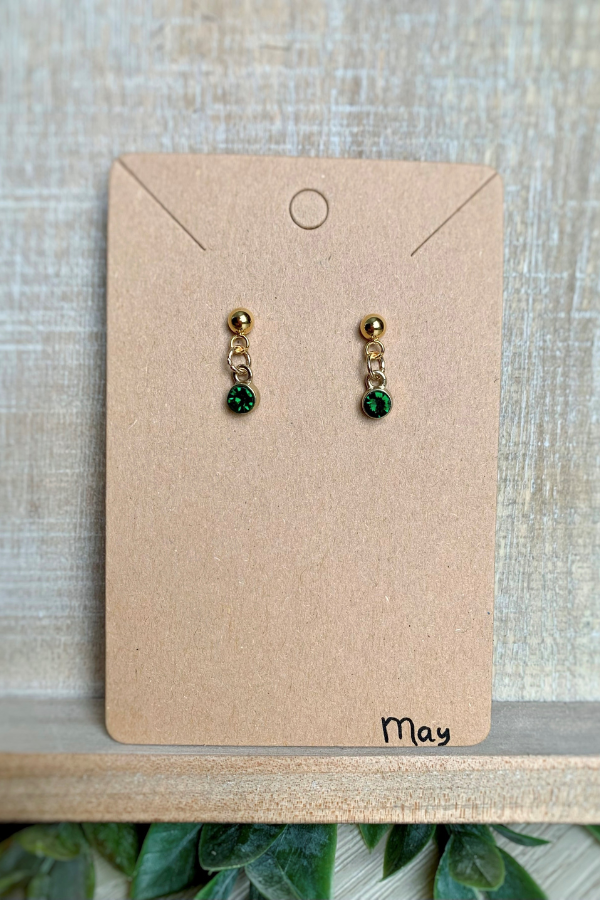 Birthstone Earrings Gold
