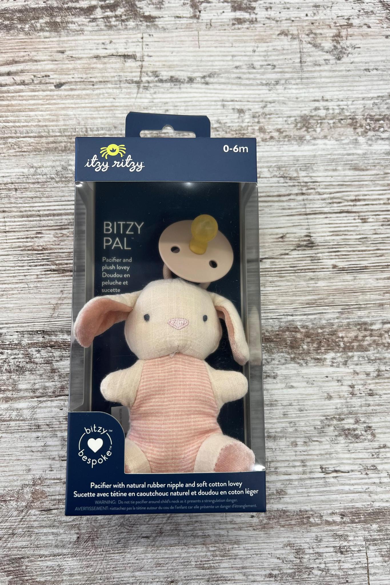 Bitzy Pal Natural Rubber Pacifier & Stuffed Animal