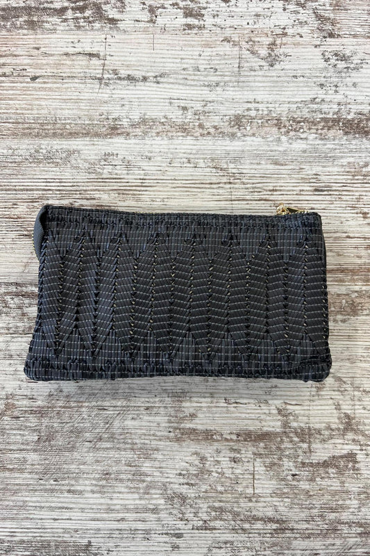 Riley Herringbone Crossbody - Black