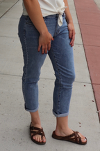 Kancan Mid Rise Slim Boyfriend Jeans