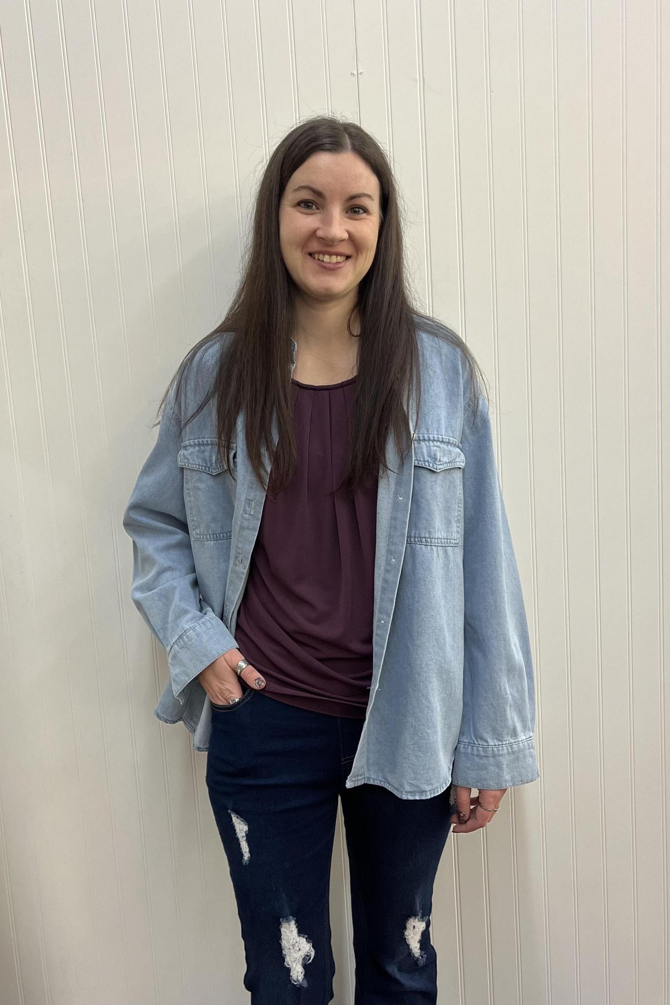 Slim Long Sleeve Denim Shirt