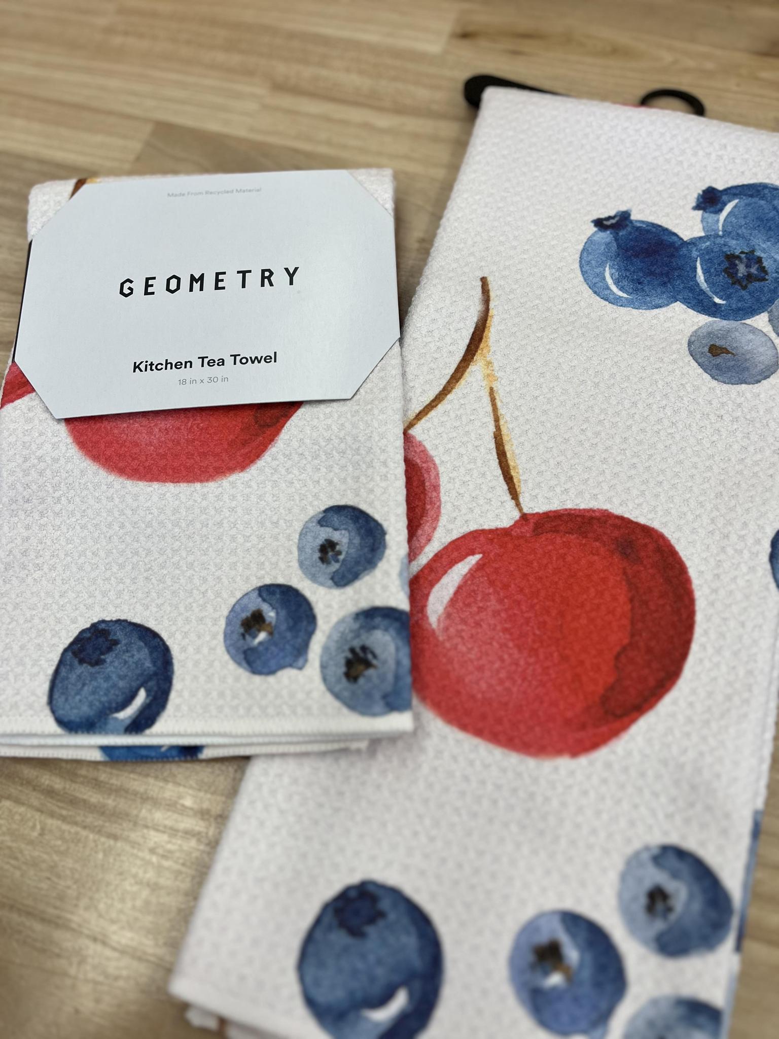 Geometry Cherry On Top - Tea Towel