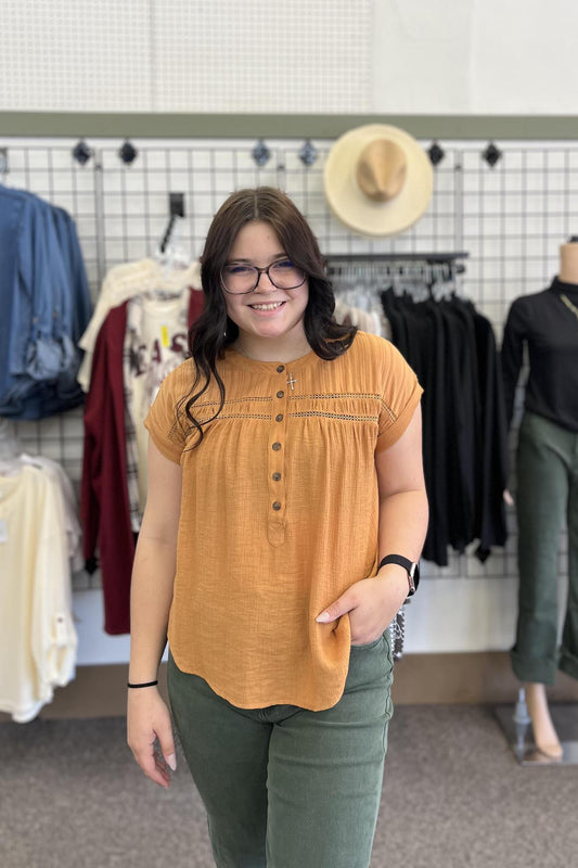 Eyelet Trim Top