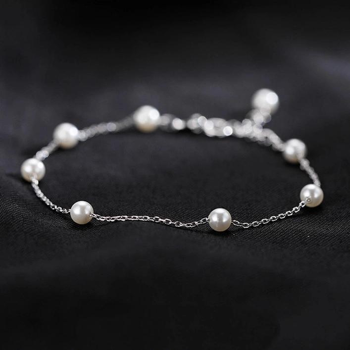Minimalist Pearl Station Bracelet