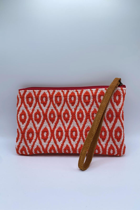 Panache Embroidered Clutch, Red