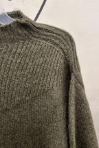 Dark Olive Mock Neck Sweater