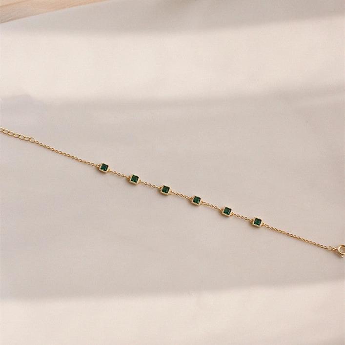 Emerald Gemstone Bracelet