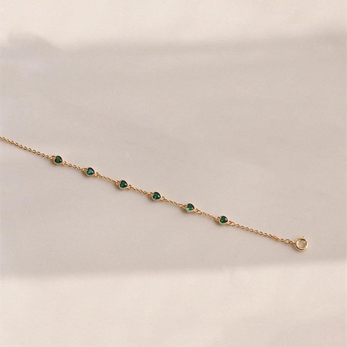 Emerald Gemstone Bracelet