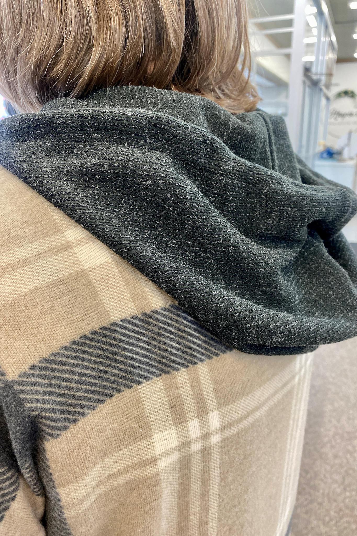 Hooded Soft Plaid Shacket - Mocha