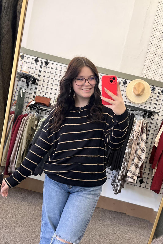 Striped Knit Long Sleeve