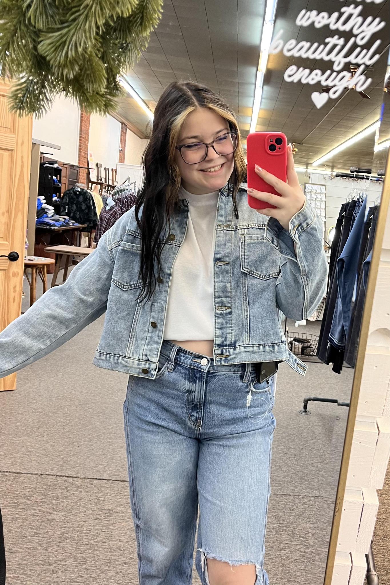 Loose Stylish Denim Jacket - Blue