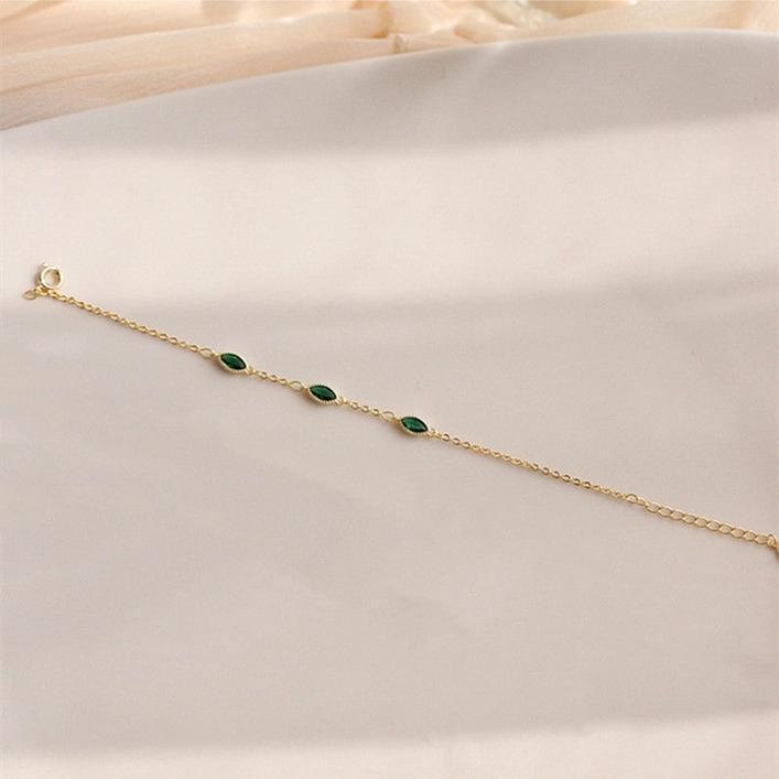 Emerald Gemstone Bracelet