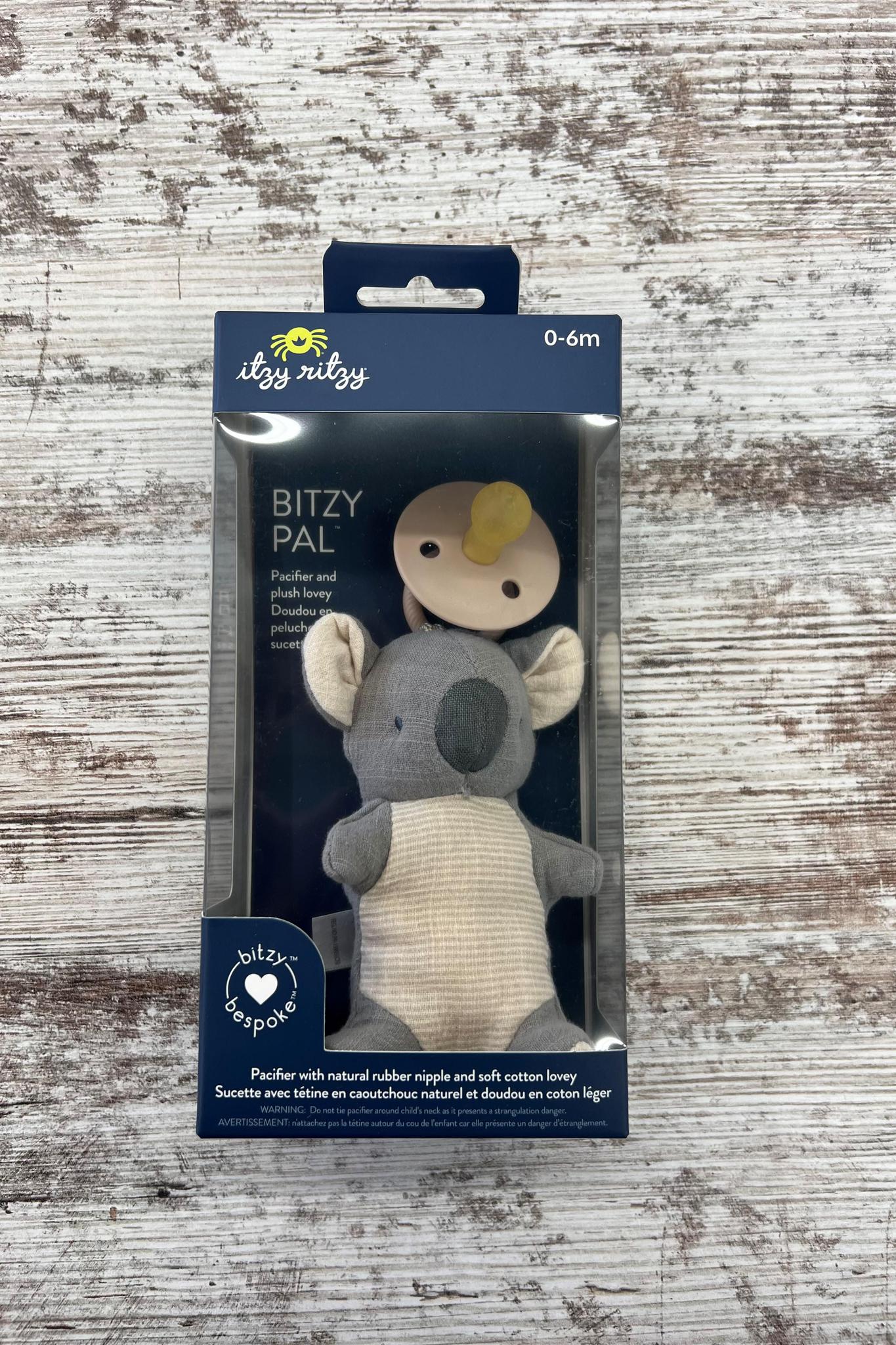 Bitzy Pal Natural Rubber Pacifier & Stuffed Animal