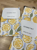 Geometry Sour Lemon Stripes - Tea Towel