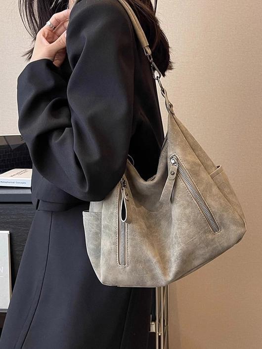 Retro Crossbody Bag - Tan