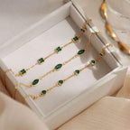 Emerald Gemstone Bracelet
