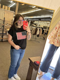 American Flag Patch Tee - Black