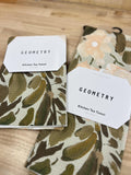 Geometry Painted Blossoms - Tea Towel