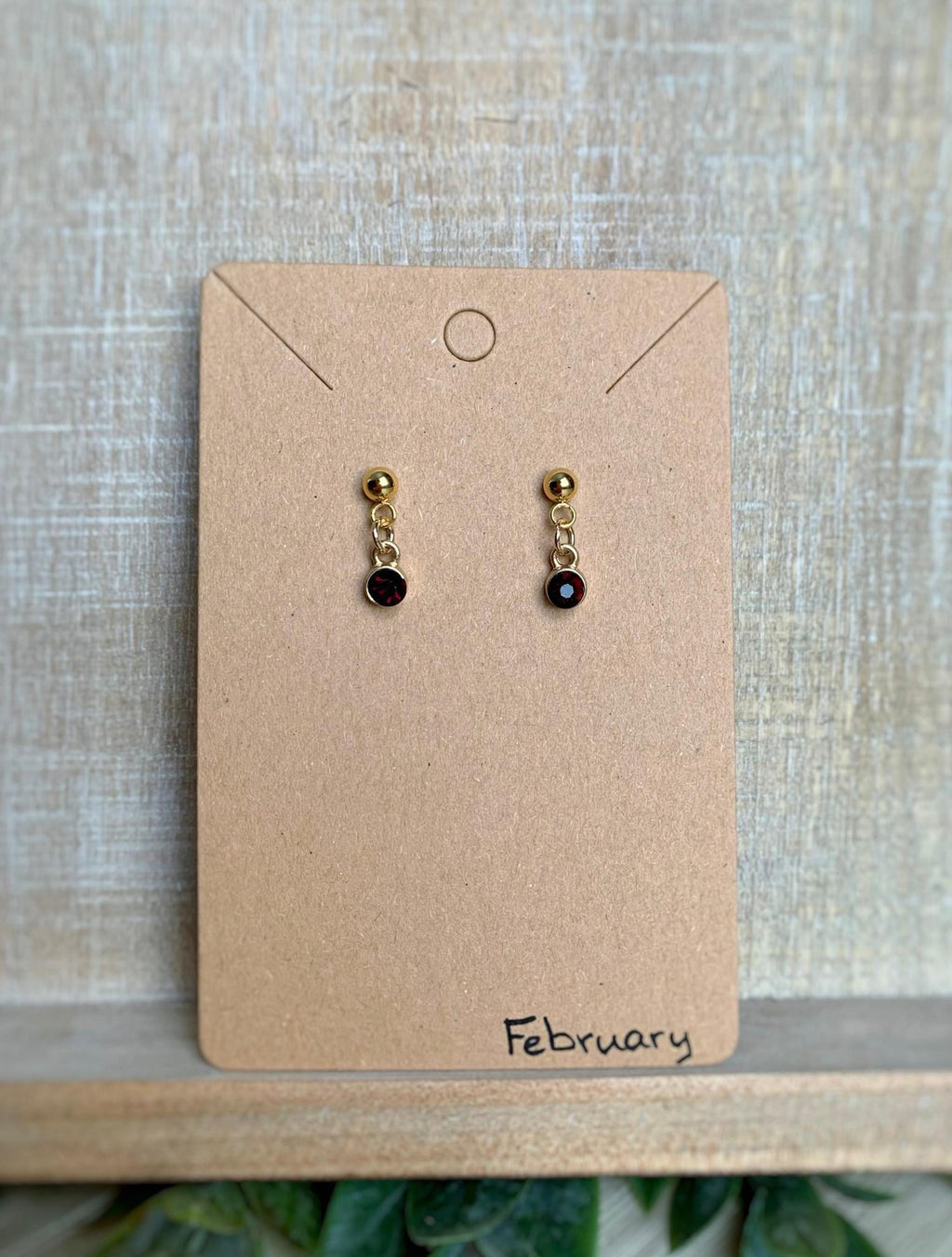 Birthstone Earrings Gold