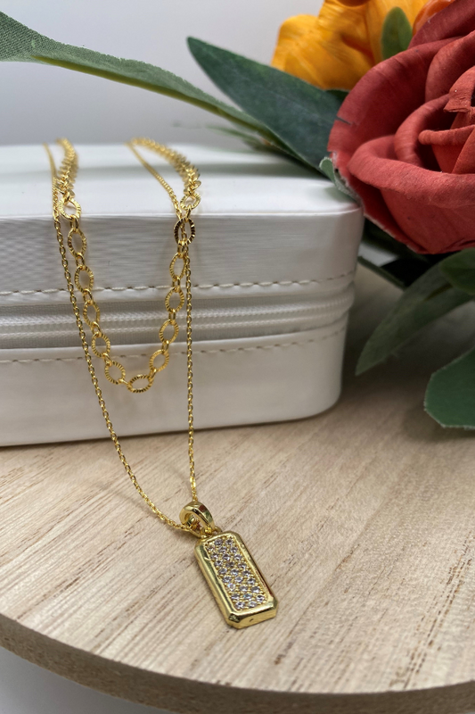 Double Layer Pendant Necklace