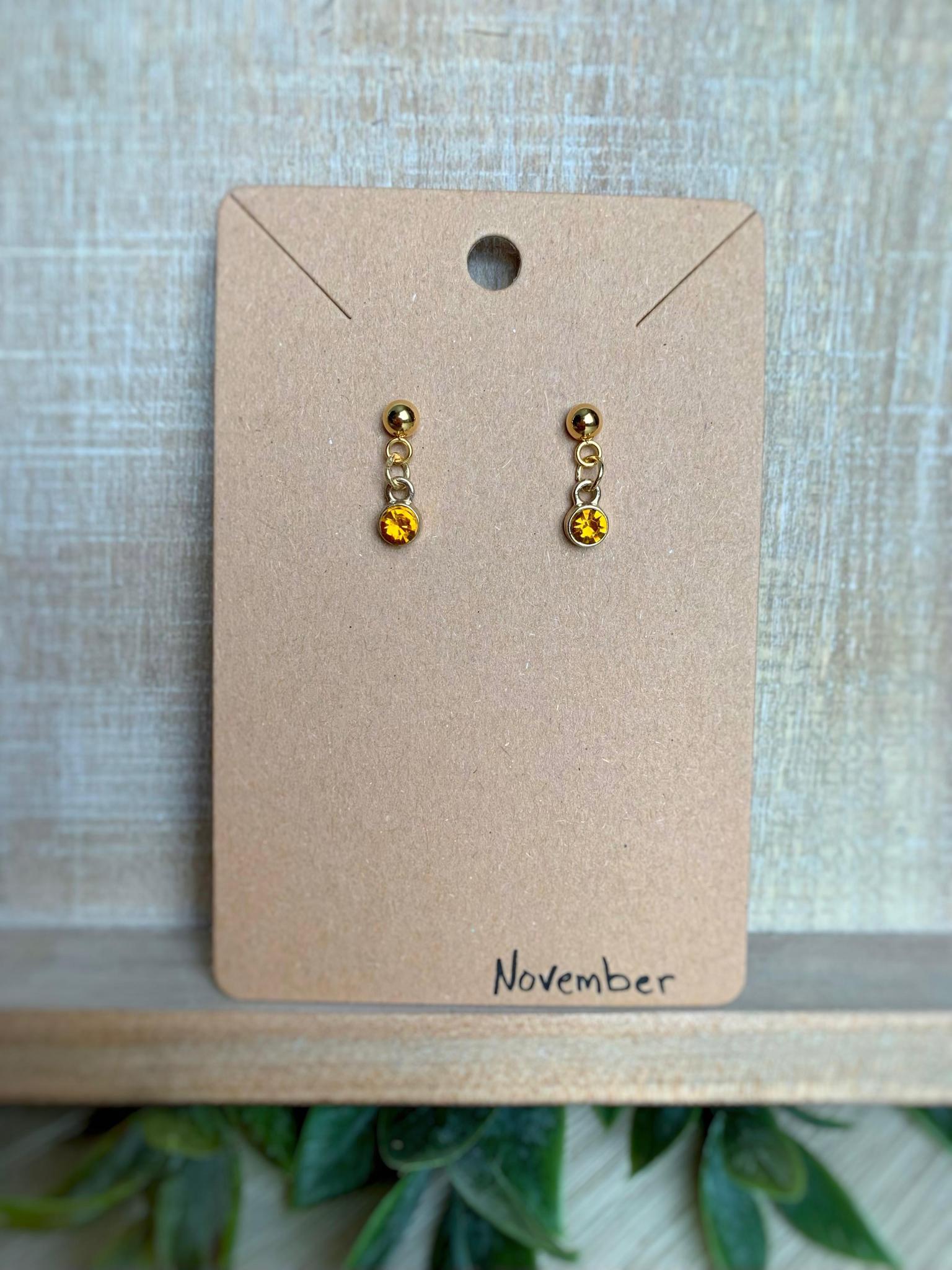 Birthstone Earrings Gold