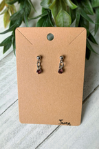 Birthstone Earrings Silver