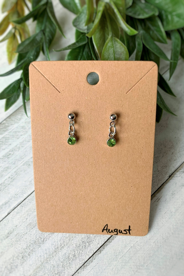 Birthstone Earrings Silver