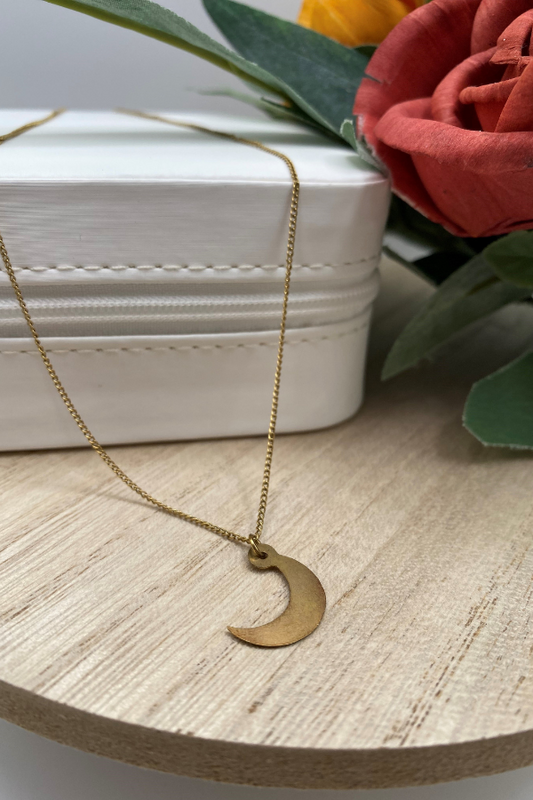 Gold Moon Necklace