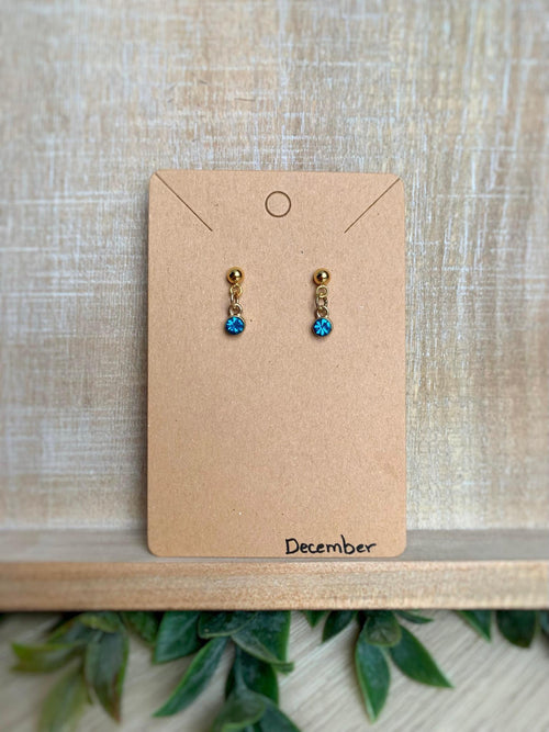 Birthstone Earrings Gold