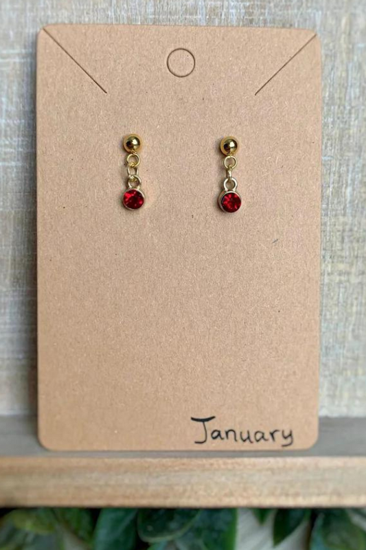 Birthstone Earrings Gold