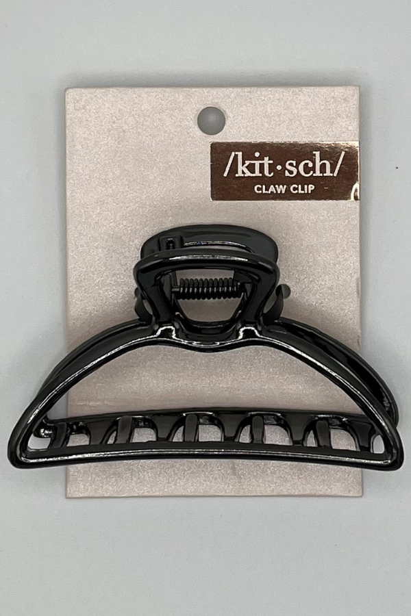 Open Shape Claw Clip - Hematite