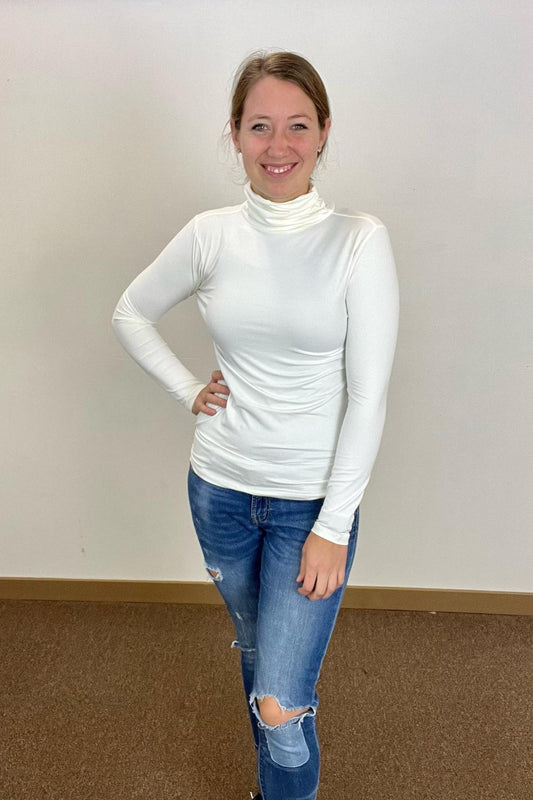 Ivory Turtleneck Top